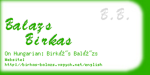 balazs birkas business card